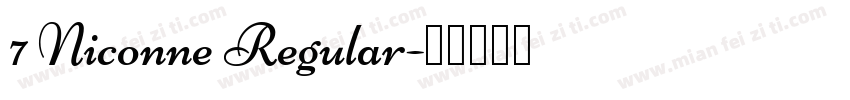 7 Niconne Regular字体转换